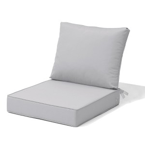 Crestlive Products 24in Outdoor Cushions Water Resistant Patio Furniture Cushions with Removable Cover Deep Seat and Back Cushion for Chair Sofa Couch - 1 of 4