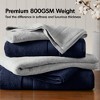 100% Cotton Solid Color Heavyweight Bath Towel Set, Anti-Microbial Certified Highly Absorbent Plushy Bath Towel - 2 of 4