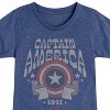 Girls' - Marvel - Captain America Band Fitted Short Sleeve Graphic T-Shirt - 2 of 4