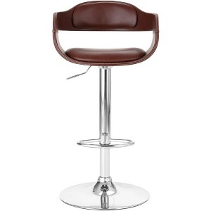 Kumasinova Swivel Bar Stools Adjustable Height with Padded Seat&Back,Counter Height Bar Stools with Metal Frame,PU Leather Counter Stools for Kitchen - 1 of 4