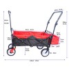 YONWAY All-Terrain Folding Collapsible Utility Wagon,with Push Bar Portable Heavy Duty 150 Lbs Capacity Cart Buggy for Beach,Garden,Park,Red - 3 of 4