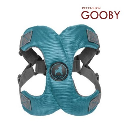 Gooby Escape Free Memory Foam Harness for Small Dogs, Turquoise, Small