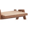 Rattan Accent Chair with Natural Finish and Comfortable Seat & Back Cushion for Living Room - 4 of 4