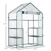 5' x 2.5' x 6.5' Mini Walk-in Greenhouse Kit, Portable Green House with 3 Tier Shelves, Roll-Up Door, and Weatherized Plastic Cover - 3 of 4
