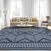 Washable Modern Geometric Rug Non Slip Low Pile Rug Soft Contemporary Throw Floor Cover Foldable Indoor Carpet for Living Room Bedroom Playroom - 2 of 4