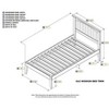 AFI Furnishings Mission Twin Platform Bed with Open Footboard and Turbo Charger in Espresso - 3 of 4