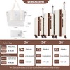 Kumasinova Luggage Sets 5 Pcs,Lightweight PP Hardshell Suitcases with TSA Lock Carry On Suitcase Luggage,Airline-Approved,20"24"28" - 3 of 4