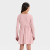 Girls' Long Sleeve Pointelle A-Line Dress - Cat & Jack™ - 2 of 3