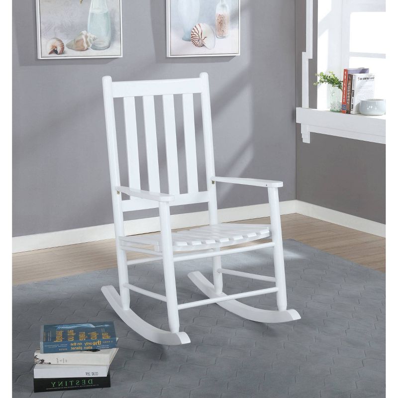 Annie Solid Wood Slat Back Wooden Rocking Accent Chair - Coaster, 3 of 6