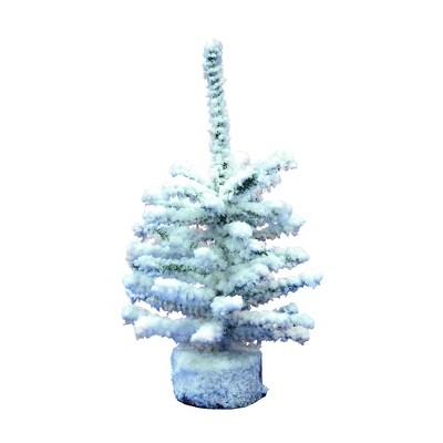 Vickerman Flocked Mini Pine Tabletop Artificial Christmas Tree
