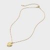 14K Gold Dipped Heart Charm Initial Necklace - A New Day™ Gold - 2 of 4