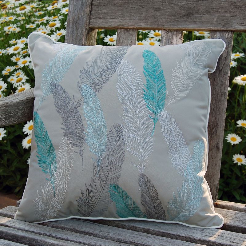 RightSide Designs Lake Feather Pattern Indoor / Outdoor Lumbar Throw Pillow, 3 of 5