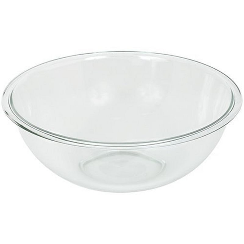 Pyrex Prepware 4-Quart Rimmed Mixing Bowl, Clear, Pack of 4, 1 of 5