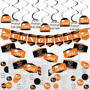 Big Dot of Happiness Orange Grad - Best is Yet to Come - Orange Graduation Party Supplies Decoration Kit - Decor Galore Party Pack - 51 Pieces - 1 of 4