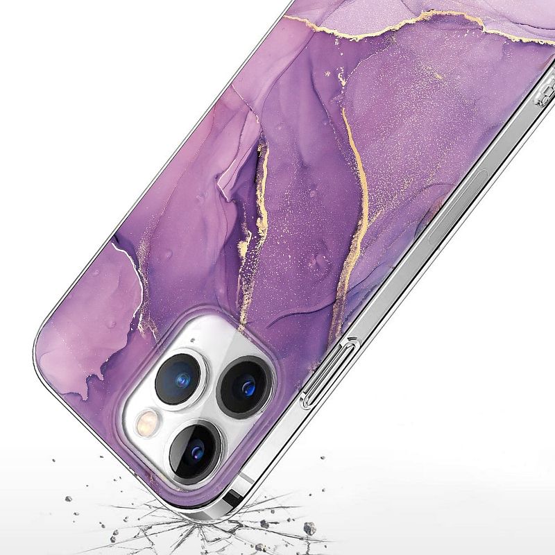 SaharaCase MagSafe Phone Case for iPhone 15 Pro Shock Absorbing Purple Marble (CP00461), 5 of 7
