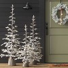 Pre-lit Flocked Balsam Fir Artificial Christmas Tree with Basket Base Warm White LED Lights - Wondershop™ - 2 of 4
