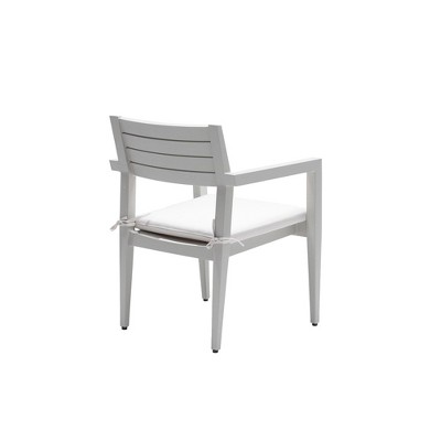 4-Piece Dining Chair Set, Outdoor Patio Aluminum Dining Stools, Tapered Leg Design, Suitable for Courtyards, Balconies, and Gardens
