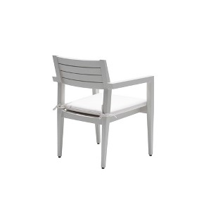 4-Piece Dining Chair Set, Outdoor Patio Aluminum Dining Stools, Tapered Leg Design, Suitable for Courtyards, Balconies, and Gardens - 1 of 3