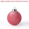 COZONY 25-Piece 6cm Velvet Christmas Ornament Balls Set for Tree and Home Decor - 3 of 4