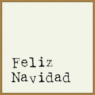 22" x 22" Feliz Navidad Framed Wall Canvas - Amanti Art