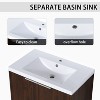 Okak Floating Bathroom Vanity with Sink Combo, Bathroom Sink Vanity with Soft Close Doors/Cabinets, Bathroom Sink Cabinet for Bathroom,Oak - 4 of 4