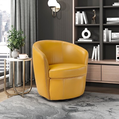 NicBex Oversized 360 Degrees Swivel Accent Barrel Chair with 3 Pillows, Cozy Sofa Armchair for Living Room, Bedroom