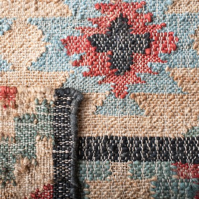 Handwoven Red and Natural Tribal Flat Weave 4' x 6' Rug