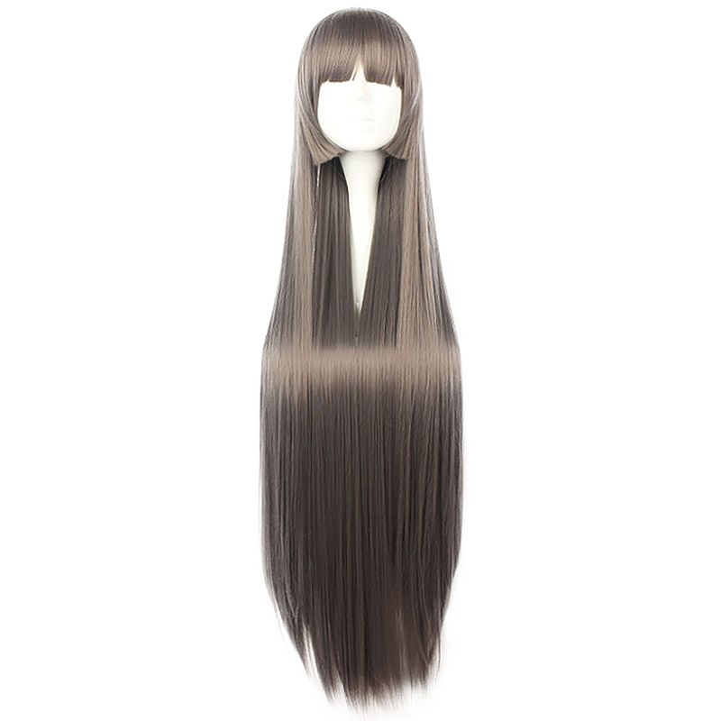 Unique Bargains Women's Wigs 39" Brown with Wig Cap Straight Hair, 1 of 7
