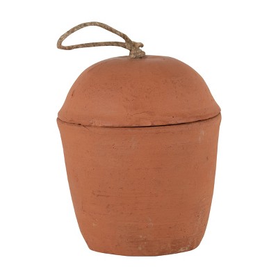 Natural Lidded Terracotta Decorative Storage Trinket Box - Foreside Home & Garden