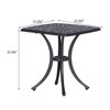INFURNIC Patio End Tables Aluminum Square Accent Table with Weather Resistant Design for Outdoor Spaces, Gunmetal, 21"*21"*21" - 2 of 4