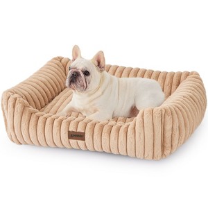 ZOMISIA Cat Beds - Rectangle Orthopedic Pet Bed with Fluffy Washable Cover and Anti-Slip Bottom - 1 of 4