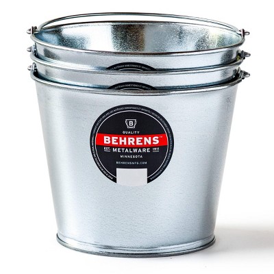 Behrens 5qt 3pk Galvanized Steel Pail Silver