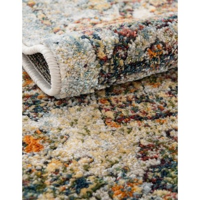Isabella Ivory Floral 3'x5' Easy-Care Synthetic Area Rug