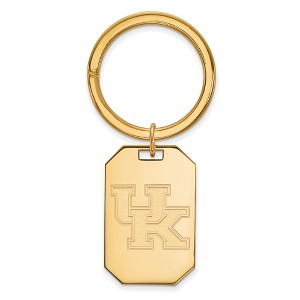 Black Bow Jewelry 14k Yellow Gold Plated Sterling Silver Kentucky Wildcats NCAA Key Chain - 1 of 3