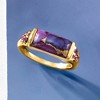 Ross-Simons Purple Turquoise and 0.10 ct. t.w. Amethyst Ring in 18kt Gold Over Sterling - 4 of 4