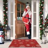 Christmas Snowflake Door Mat Holiday Decorative Welcome Mat Indoor Outdoor Entrance Doormat - 3 of 4