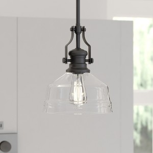 VAXCEL Beloit Farmhouse Kitchen Island Pendant Ceiling Light Clear Glass - 1 of 4