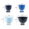 Itopfox Nesting Plastic Mixing Bowl Set With Pour Spout, Microwave and Dishwasher Safe, BPA Free Non-Slip Base, Great for Prepping, Baking, Cooking - 2 of 4