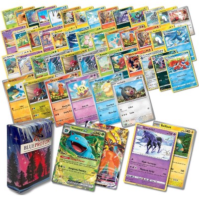 Deluxe Bundle 50 Genuine Cards Includes 2 Guaranteed Ultra Rares: Legendary, VSTAR, VMAX, V, GX, or EX Plus 2 Holos or Rares BlueProton Deck Box