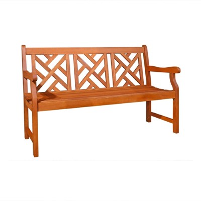 Vifah Eucalyptus Outdoor Wood Bench - Brown