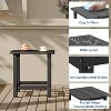 Square HDPE Outdoor Side Table - Durable Adirondack Patio End Table for Beach, Porch - Weather Resistant & Easy to Assemble - 4 of 4