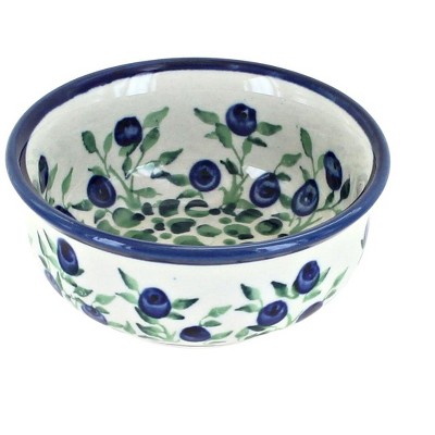Blue Rose Polish Pottery Porcelain Vine Small Bowl