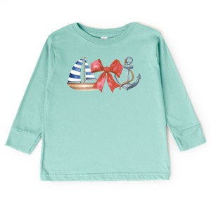 The Juniper Shop Coquette Ship Anchor Toddler Long Sleeve Tee - 1 of 4