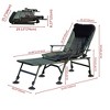 Sevobal Outdoor Portable Chairs Camping Lounge Chair with Detachable Footrest and Adjustable Backrest for Indoor Outdoor, Green, 55.91"*23.23"*34.25" - 3 of 4