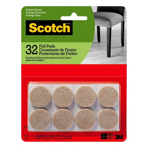 Scotch 1.5 Round Brown Felt Pads