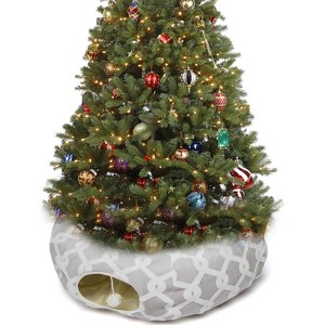 Large Cat Tunnel Bed Under Christmas Tree with Fluffy Toy Balls, Great for Cats, and Small Dogs - 1 of 4