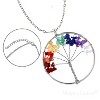 Maya's Grace 7 Chakra Tree of Life Pendant Necklace with Natural Gemstones - 3 of 4