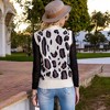 Anna-Kaci Women's Sleeveless Animal Print Sweater Vest with V-Neck - 4 of 4