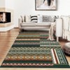 Vintage Geometric Patchwork Area Rugs for Living Room Machine Washable Carpet - 2 of 4