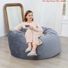 Bean Bag Chair 4FT Round Beanbag w/ Velvet Cover, Big Bean Bags Furniture for Living Room Gaming Chair Sofa Couch - 2 of 4